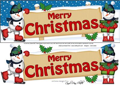 Christmas Snowmen Signpost Large Dl Easicut 3D Decoupage