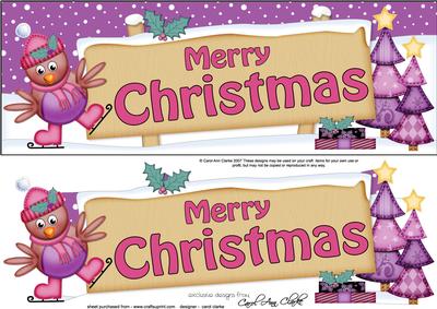Christmas Robin Signpost Large Dl Easicut 3D Decoupage