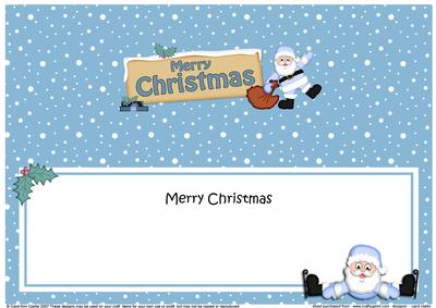 Christmas Santa Signpost Large Dl Matching Insert