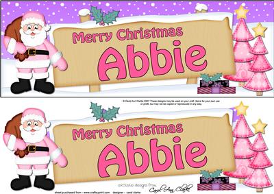 Xmas Abbie Santa Signpost Large Dl Easicut Decoupage