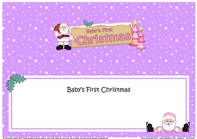 Babys 1st Christmas Santa Signpost Large Dl Matching Insert