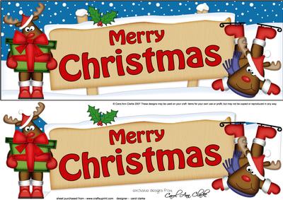 Christmas Rudolph Signpost Large Dl Easicut 3D Decoupage