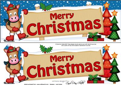Christmas Gigi Horse Signpost Large Dl Easicut 3D Decoupage