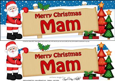 Christmas Mam Santa Signpost Large Dl Easicut 3D Decou