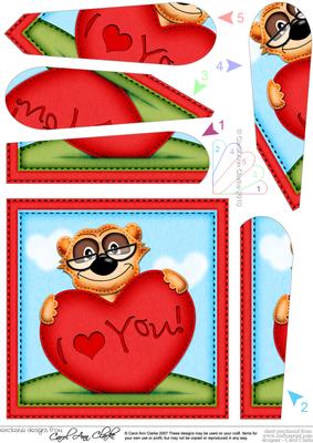 Frank Meerkat's Love Heart Fan Pyramage Topper