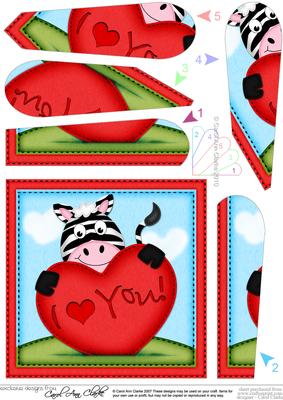 Debra Zebra's Love Heart Fan Pyramage Topper