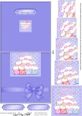 Birthday Cupcakes No-hole Over the Edge N Spiral Pyramid