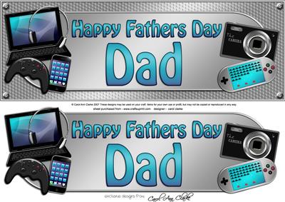 Large Dl Fathers Day Dad Gadgets & Gizmos 3D Decoupage