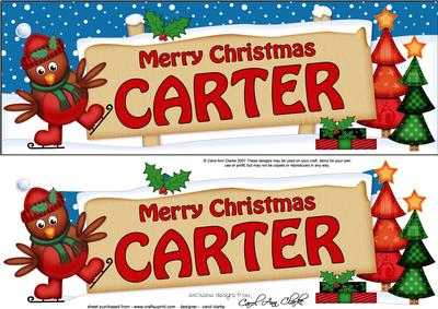 Xmas Carter Robins Signpost Large Dl Easicut Decoupage
