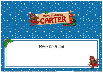 Xmas Carter Robins Signpost Large Dl Matching Insert