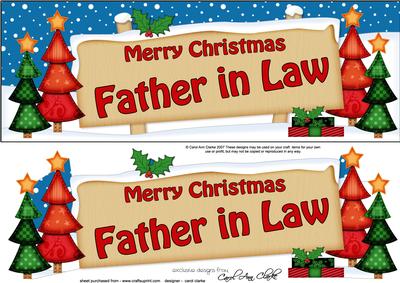 Xmas Father in Law Trees Signpost Large Dl Easicut 3D Decoup