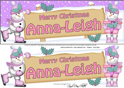 Xmas Anna-leigh Snowmen Signpost Large Dl Easicut Decoupage