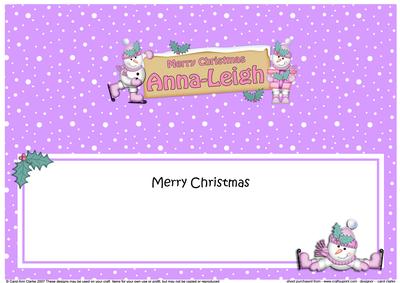 Xmas Anna-leigh Snowmen Signpost Large Dl Matching Insert