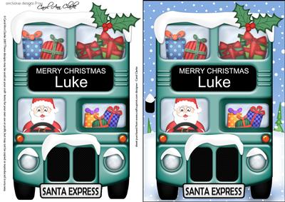 Xmas Santa Express Luke A5 3D Decoupage