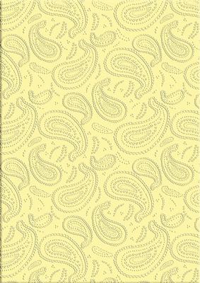 Baby Lemon 'paisley Embossed' Backing Paper