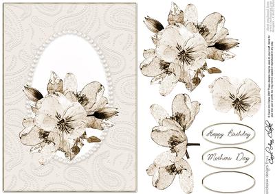 Posy & Pearls Quick Card with Decoupage