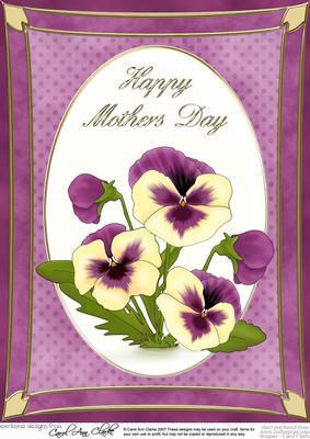 A4 Pansy - Mothers Day