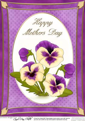 A4 Pansy - Mothers Day