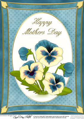 A4 Pansy - Mothers Day