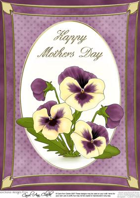 A4 Pansy - Mothers Day