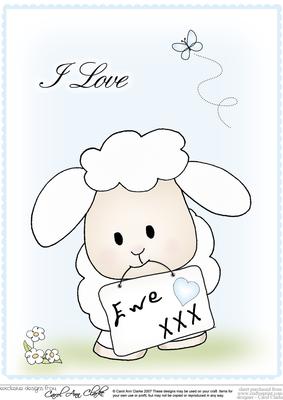A4 Little Lamb - I Love Ewe