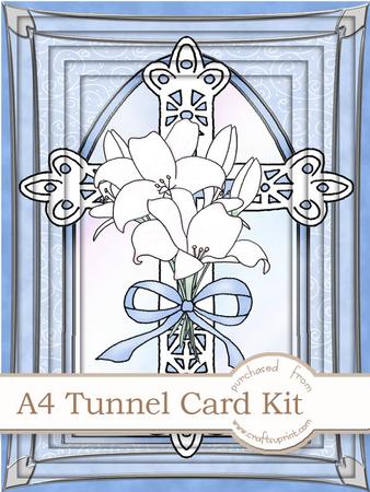 A4 When Words Fail Blue Tunnel Card Kit