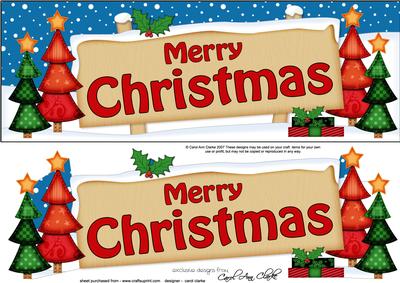 Christmas Trees Signpost Large Dl Easicut 3D Decoupage