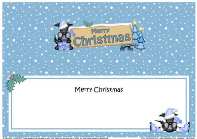Christmas Scottie Dog Signpost Large Dl Matching Insert