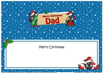 Xmas Dad Scottie Dog Signpost Large Dl Matching Insert
