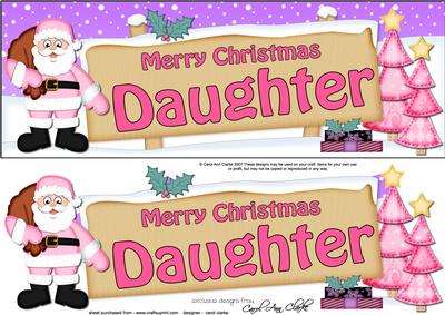 Xmas Daughter Santa Signpost Large Dl Easicut Decoupage