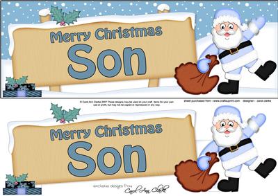 Xmas Son Santa Signpost Large Dl Easicut Decoupage