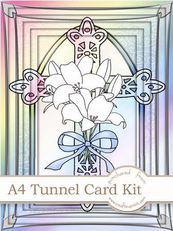 A4 When Words Fail Rainbow Tunnel Card Kit