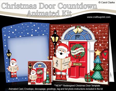 3D Singing Santa Christmas Door Countdown Animated Card