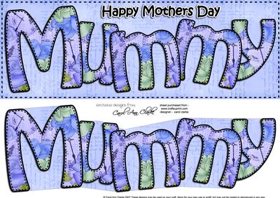 Large Dl Mothers Day Mummy Roses 3D Decoupage