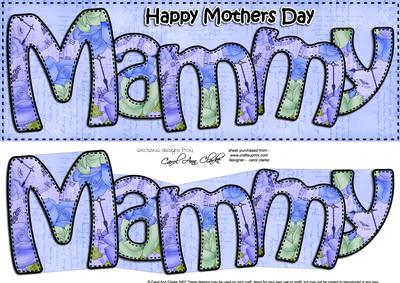 Large Dl Mothers Day Mammy Roses 3D Decoupage