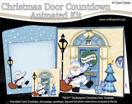 3D Scanta's Sack Christmas Door Countdown Animated Card