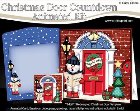 3D Singing Snowman Christmas Door Countdown Animated Card