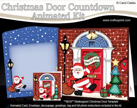 3D Santa's Sack Xmas Door Countdown Animated Card