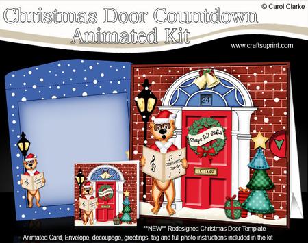 3D Singing Meerkat Xmas Door Countdown Animated Card