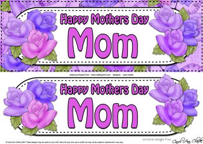 Large Dl Mothers Day Mom Roses Card & 3D Decoupage