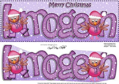 Merry Christmas Imogen Robins Large Dl & 3D Decoupage