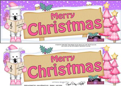 Christmas Westie Dog Signpost Large Dl Easicut 3D Decoupage