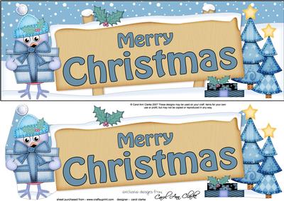 Christmas Robin Signpost Large Dl Easicut 3D Decoupage