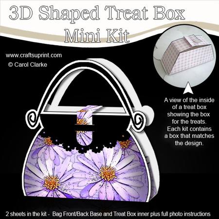 Pretty Daisy Handbag Shaped Treat or Favour Box Mini Kit