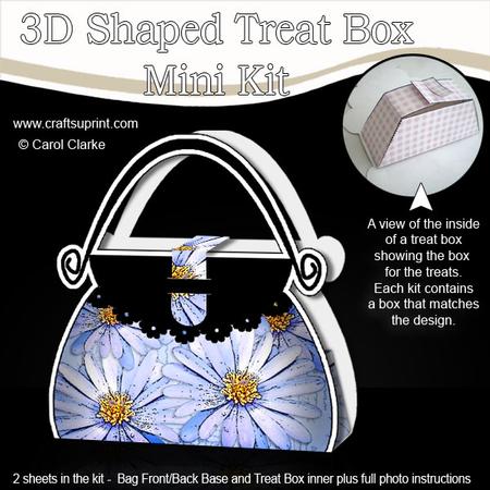 Pretty Daisy Handbag Shaped Treat or Favour Box Mini Kit