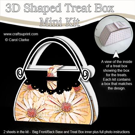 Pretty Daisy Handbag Shaped Treat or Favour Box Mini Kit