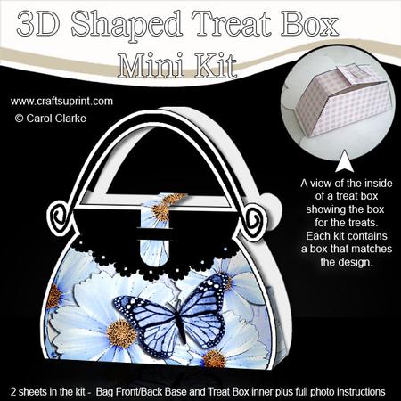 Butterfly & Flower Handbag Shaped Treat Favour Box Mini Kit