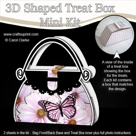 Butterfly & Flower Handbag Shaped Treat Favour Box Mini Kit