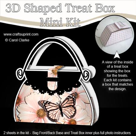Butterfly & Flower Handbag Shaped Treat Favour Box Mini Kit