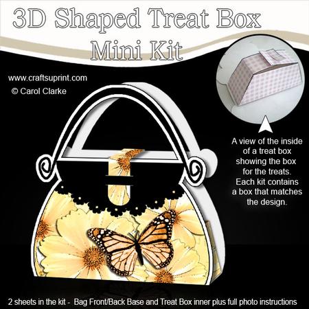 Butterfly & Flower Handbag Shaped Treat Favour Box Mini Kit